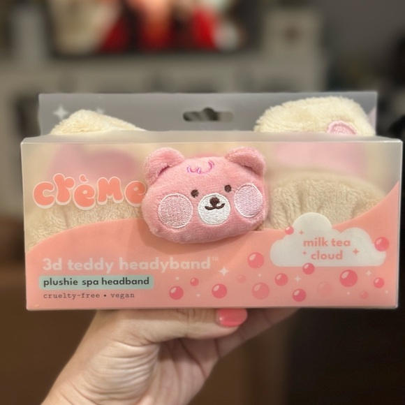 The Crème Shop – 3D Teddy Headyband™ Plush Spa Headband (Milk Tea Cloud) – NWT - Picture 5 of 6